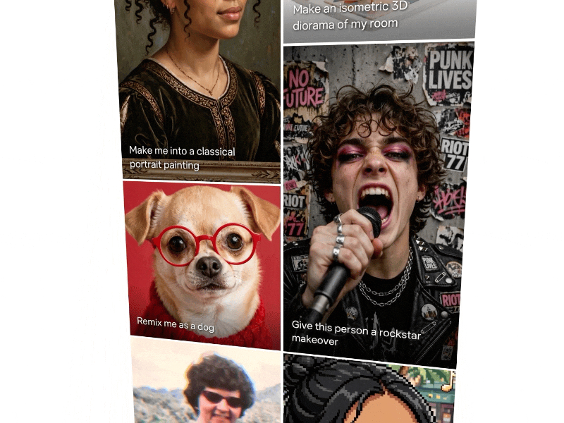 Muse Imageで生成・変換した画像の例。プロンプトやプリセットに応じて、写実的な写真から絵画調まで幅広いスタイルを生成できる